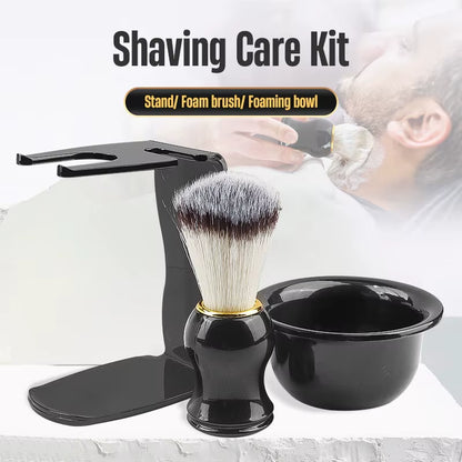 Professional Shaving Brush Set 3-In-1 Shave Kits with Shaving Brush, Shaving Bowl and Shaving Stand