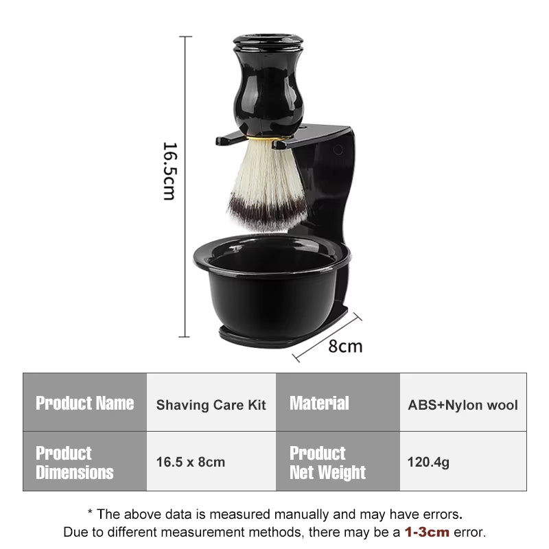 Professional Shaving Brush Set 3-In-1 Shave Kits with Shaving Brush, Shaving Bowl and Shaving Stand